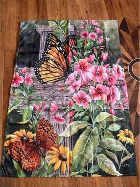 Spring Time Butterfly Porch Flag